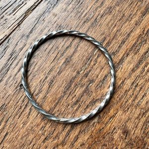 Vintage Maricela Taxco Sterling Twisted Bangle Bracelet XSmall